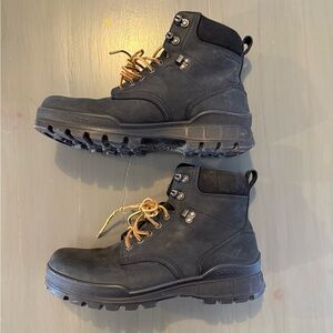 Ecco Black Track Waterproof Boots